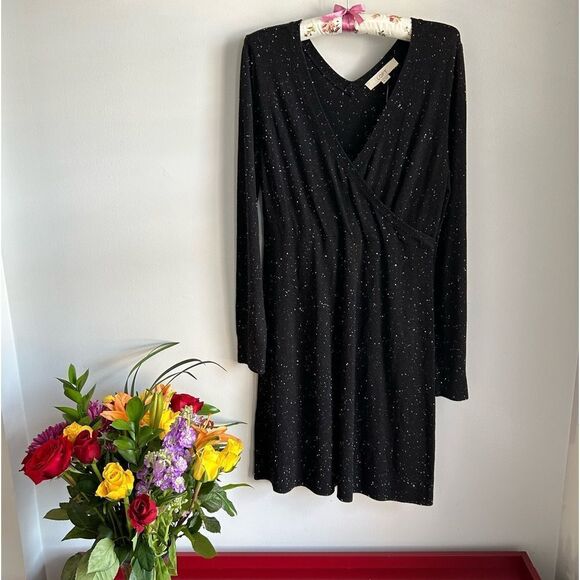 LOFT Faux Wrap Sweater Dress - Picture 1 of 7